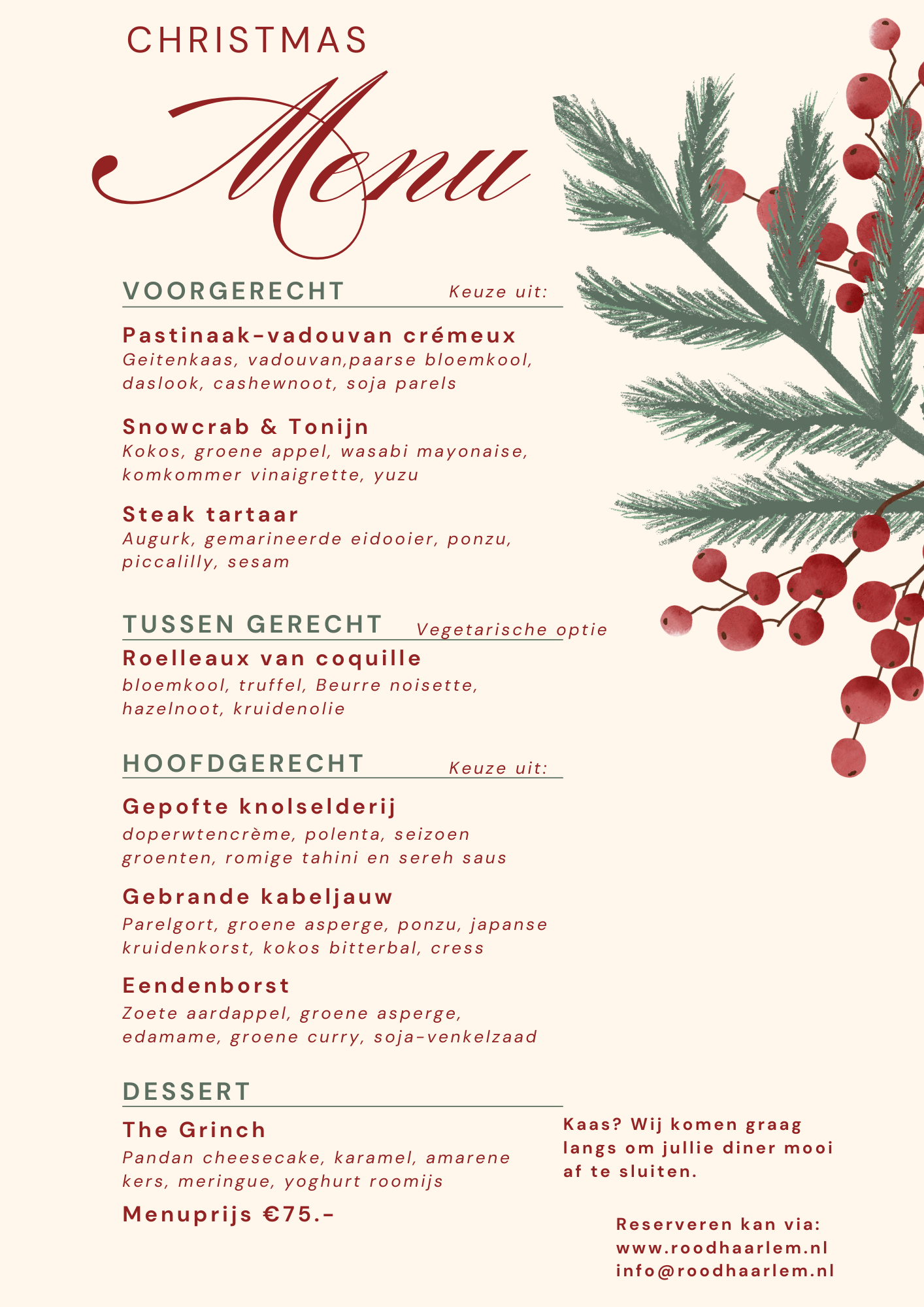 Kerstmenu